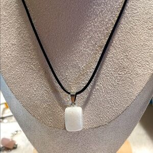 Elegant White milky Quartz Pendant Necklace